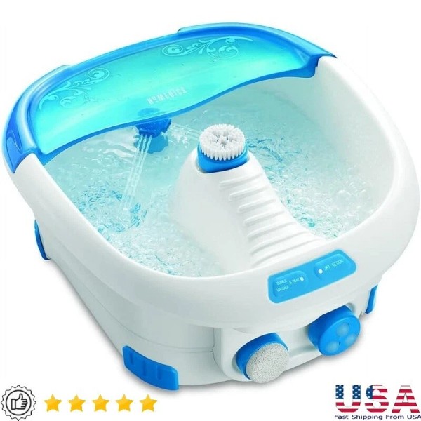 Unbranded Heated Foot Spa Bubble Massager with Hydrotherapy Jets &