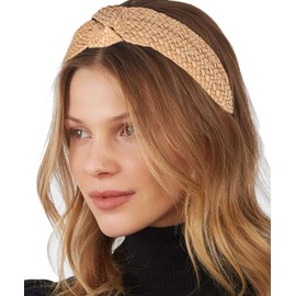 PHALIN 3Pack Rattan Headbands Wide Straw Knotted Headbands for Women Bohemia Woven Raffia Headwear with 3 Pairs Rattan Earrings Summer Beach Holiday Hair Accessory (3PCS+3Pairs)