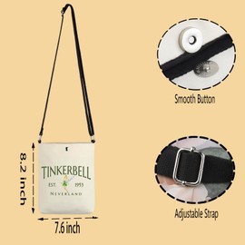 TSOTMO Fairytale Fans Crossbody Bag Fairytale Movie Merchandise Bag Est. 1953 Neverland Gift For Women (Est 1953 CA CR)