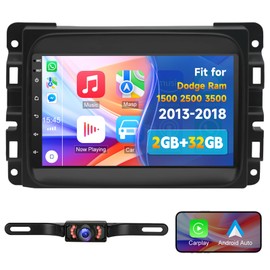 Slakerbe Android 13 Car Radio Fit for Dodge Ram 1500 2500 3500 2013-2018, 7Inch Touch Screen Car Stereo 2GB+32GB Wireless Carplay & Android Auto with WiFi Bluetooth FM/RDS Navigation Media Player