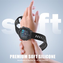 Negatta Compatible with Garmin Forerunner 245 Band Forerunner 55 Band/Venu Sq Watch Band/Vivoactive 3 5 Watch Bands, 20mm Quick Release Sport Silicone Strap for Garmin Watch Band