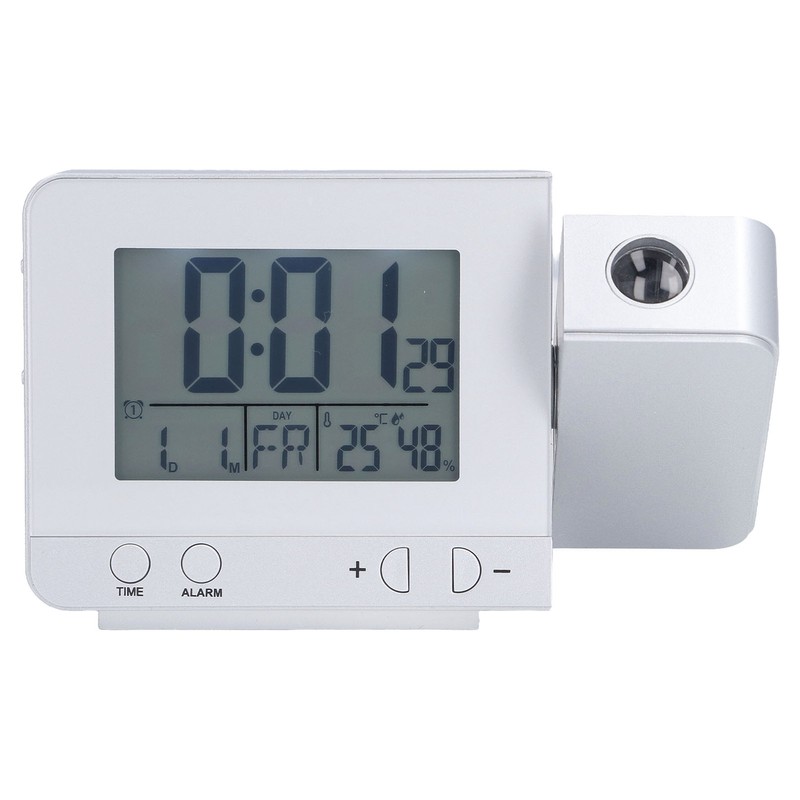 Projection Alarm Clock Backlit LED USB Charging Multifunctional Clock with