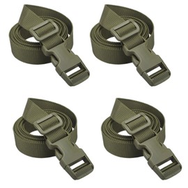 XTACER 1 Inch Molle Backpack Accessory Strap Luggage Straps Cover Strap Sleeping Bag Strap with Buckle (Green, 40)
