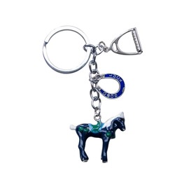 Good Luck Horse Stirrup and Horseshoe Bag Jewellery., 10 x 3 cm, Stainless Steel
