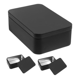 Kisangel 3Pcs Tinplate Playing Card Storage Box Organizer for Trading Cards Versatile Storage for Crafts Jewelry Items Convenient Portable Design