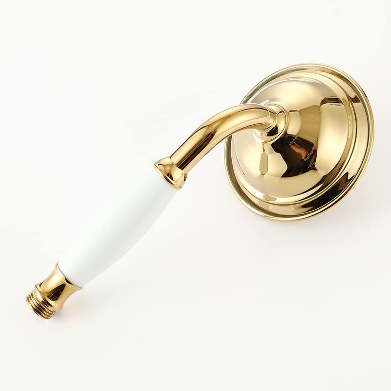 Winskybath Big Size 108MM Gold Brass Shower Head Traditional Victorian