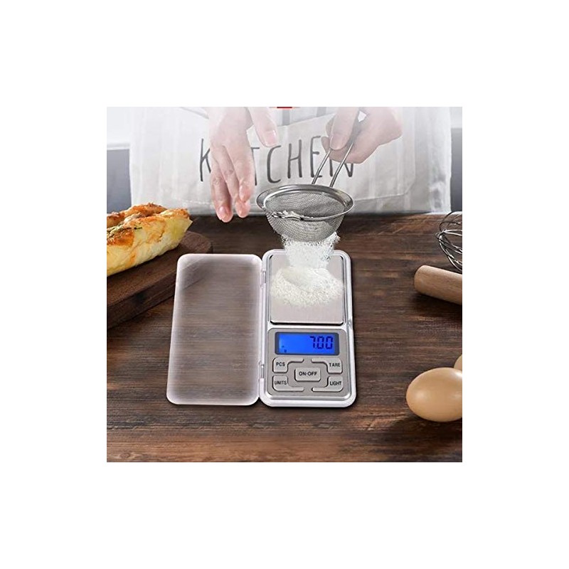 Bascula Digital Portátil Gramera 0.01g a 200g sensor de precisión