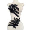 ESOSZNUA Two Colors Handmade Beaded Crystal Patches Bodice Lace DIY