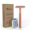 iQVita® Premium Safety Razor Women's - Rose Gold - Incl.