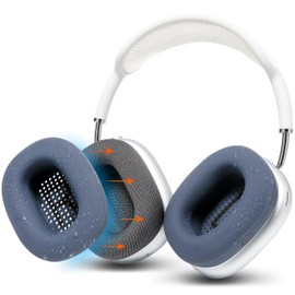 WC SweatZ Max - Protective Earpad Covers for Airpods Max Made by Wicked Cushions | Sweatproof & Easily Washable | Full Earpad Sweat Protection | Blue