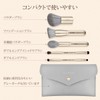 SIXPLUS Portable Makeup Brushes, 5-Piece Set, Soft to the Touch,