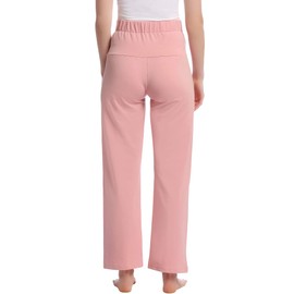 Amorbella Womens Maternity/Pregnancy high Waisted/Waist Yoga Pants/Sweatpants Plus Size(Pink,XXL)