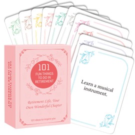 101 Fun Things to Do in Retirement, Retire Decisions Guide Cards for Women Men Retirees, 101 Retirement Inspiration Advice Activities Cards, Retire Gifts for Boss Coworker Teacher Nurse