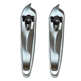 2 Slanted Edge Nail Cutting Clippers Cuticle Trimmer Clipper Pedicure Manicure Tool Cutter Hangnail Slanted Tip Nail Clipper Cuticle Remover Tool – Made in Korea