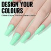 TOMICCA UV Nagellack Pastel, 15ml Macaroon Grün Gel Nagellack, Soak