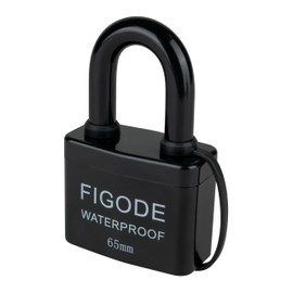 FIGODE® Large Sturdy Pad Lock with Keys, 2.8 in. Wide, Outdoor Waterproof Padlocks, Covered Heavy Duty Laminated Steel Locks, 4-Pack Keyed Alike Padlocks