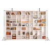 BELECO 6x4ft Fabric Modern White Bookshelf Photography Backdrop Books Ornaments