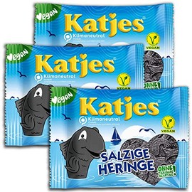 Katjes Salty Pegs 3 x 175 g Liquorice Sugared Pack of 3