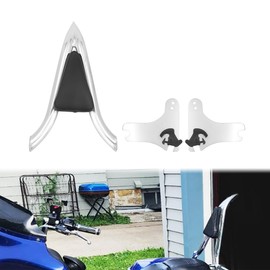 HDBUBALUS Motorcycle Detachable Rear Passenger Backrest Sissy Bar Rear Backrest Cushion Fit for Harley Touring Road King Road Glide Street Glide 1997-2008 Chrome