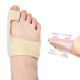 足指 固定 親指 たわみ サポーター 足指サポーター 指サポーター アルミニウム板 パンチング通気設計 親指固定 右足 ベージュ 1個入