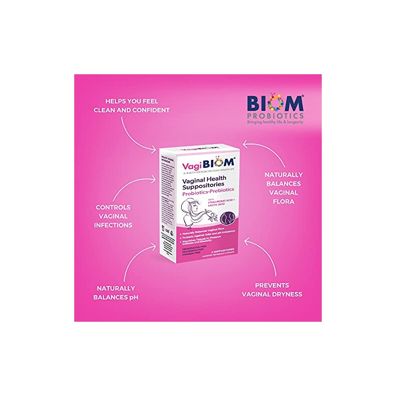 VagiBiom- “Supositorio de Lactobacillus: Microbioma Balance de Flora y Régimen