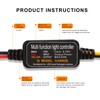 4pcs LED Flash Strobe Controller, 80W Universal DC9‑26V 16 Strobe