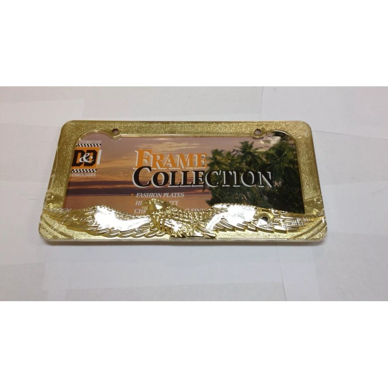D&D EAGLE GOLD METAL LICENSE PLATE FRAME LPF-387G