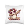 Sloth Heart Shape Sunglasses Dabbing Dance Lover Throw Pillow