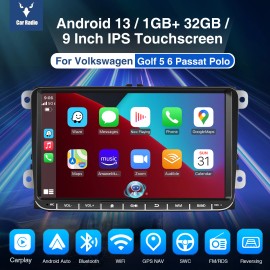 ESSGOO Fits VW Volkswagen Jetta Passat 9" Android 13 Car Stereo Radio Apple Carplay GPS