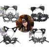 Set de Antifaces de Encaje y Diademas Orejas Gato 20