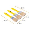 Pennellificio 2000 Set of 3 Brushes with Plastic Handle (Measures