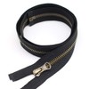 YaHoGa 2PCS #5 30 Inch Antique Brass Separating Jacket Zipper