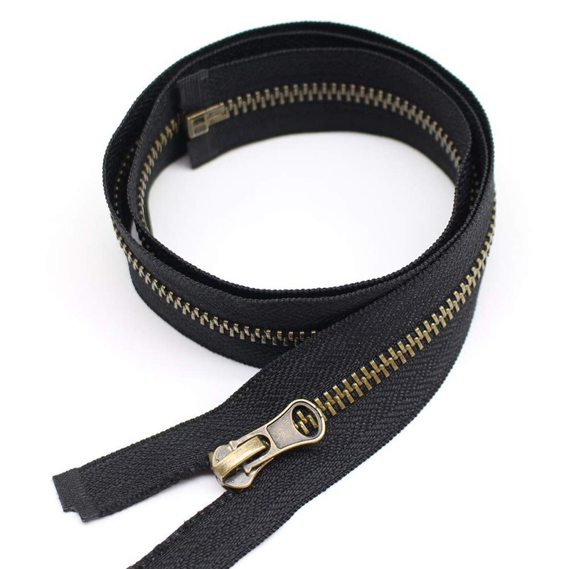 YaHoGa 2PCS #5 30 Inch Antique Brass Separating Jacket Zipper
