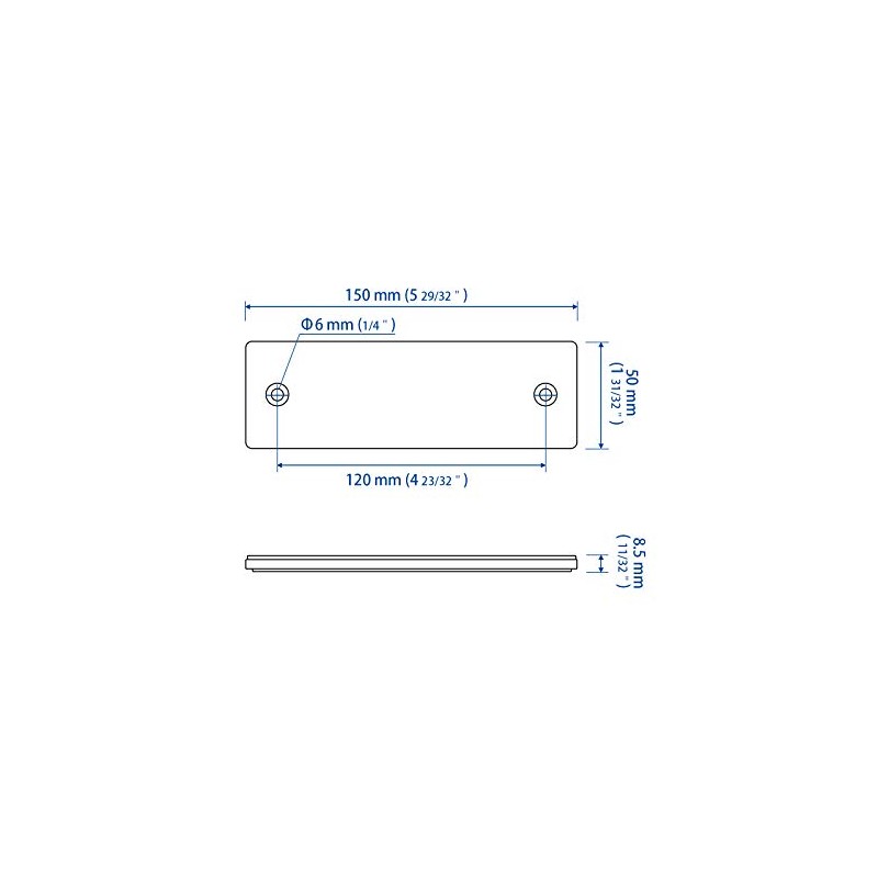 MFC PRO 6" Rectangular Stick-on/Screw Mount Reflectors (Kit 5/White+Yellow+Red)