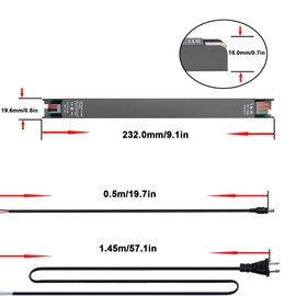 FOSUO 12V 60W LED Driver, Ultra Thin 2cm/0.78in Width Low Voltage Transformer, AC 100-130V to DC 12V 5A LED Power Supply,IP30 NO Waterproof for Indoor LED Strip