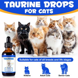 Taurine for Cats 60mL | Liquid Taurine Supplement for Heart, Vision & Daily Vitality | Easy-to-Use Drops for Kittens, Adult & Senior Cats | No Artificial Additives