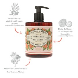 Panier des Sens Marseiller Liquid Soap - Made in France - 500 ml (Geranium)