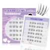 KOUUNOTENN False Eyelashes, No Glue Required, Easy to Apply, Partial