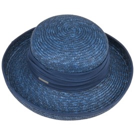 Dilara Straw Hat Seeberger women´s hat cuffed hat (One Size - blue)