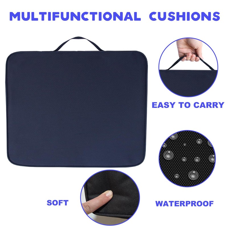 KIMI HOUSE Black Heated Stadium Seat Cushion 2 Pack, Boat