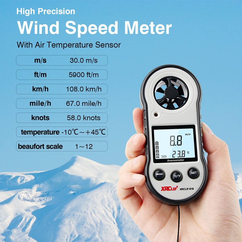 Digital Wind Speed Meter Anemometer Handheld Wind Meter Air Flow