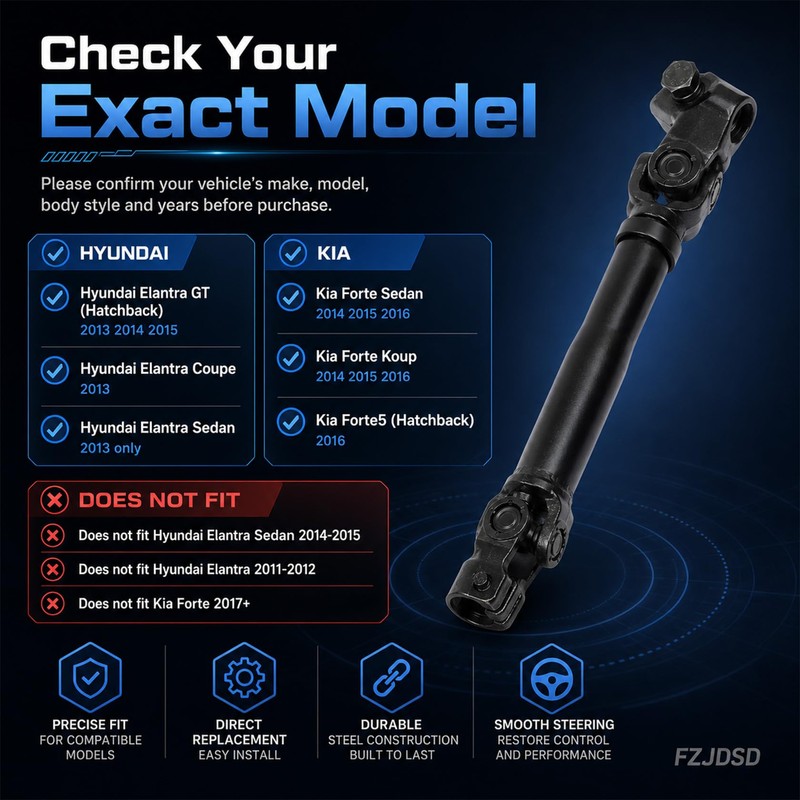 FZJDSD 56400-3X002 Steering Shaft fit for Hyundai Elantra fit for