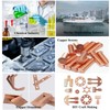 2PCS 99.995% Pure Copper Zinc Rods 3/8"(10mm) Dia 4"(102mm) Length