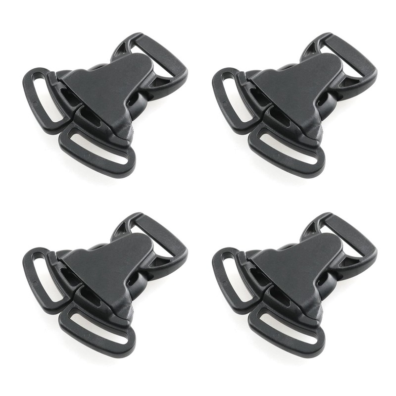 HJGarden 6PCS Black Split Release 3 Way Buckle 25mm Split