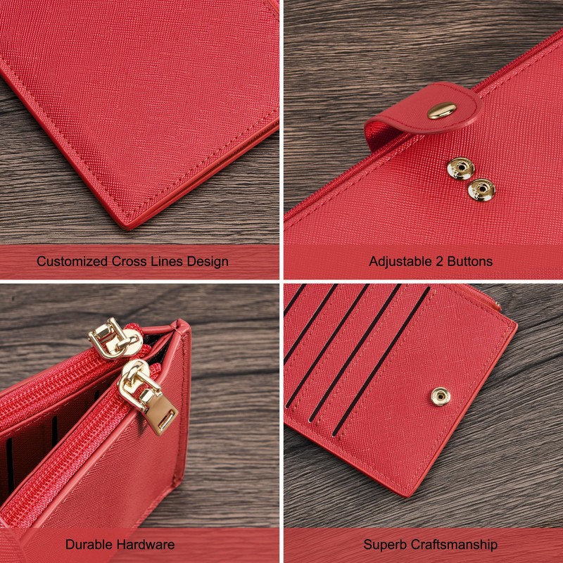 Travelambo RFID Wallet Women Large Size Bifold Multi Card Wallet