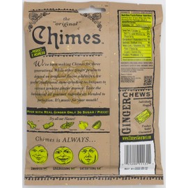 Chimes Original Ginger Chews, 141.8 Gram (Pack of 4)