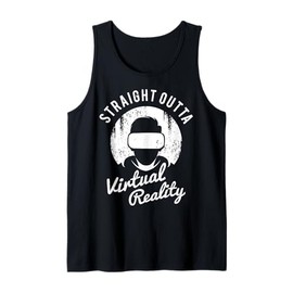 Virtual Reality Graphic Retro Distressed Art for a VR Gamer Tank Top