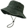 Unisex Cotton Boonie Hat Summer Outdoor Packable Fishing Bucket Hat