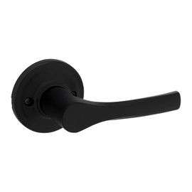 Kwikset Henley Entry Door Handle with Lock and Key, Secure Keyed Reversible Lever Exterior, For Front Entrance and Bedrooms, Matte Black, Pick Resistant Smartkey Rekey Security and Microban