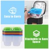DAJAVE 10 Pcs Snack Boxes, Lunchables Container 4 Compartments Snack